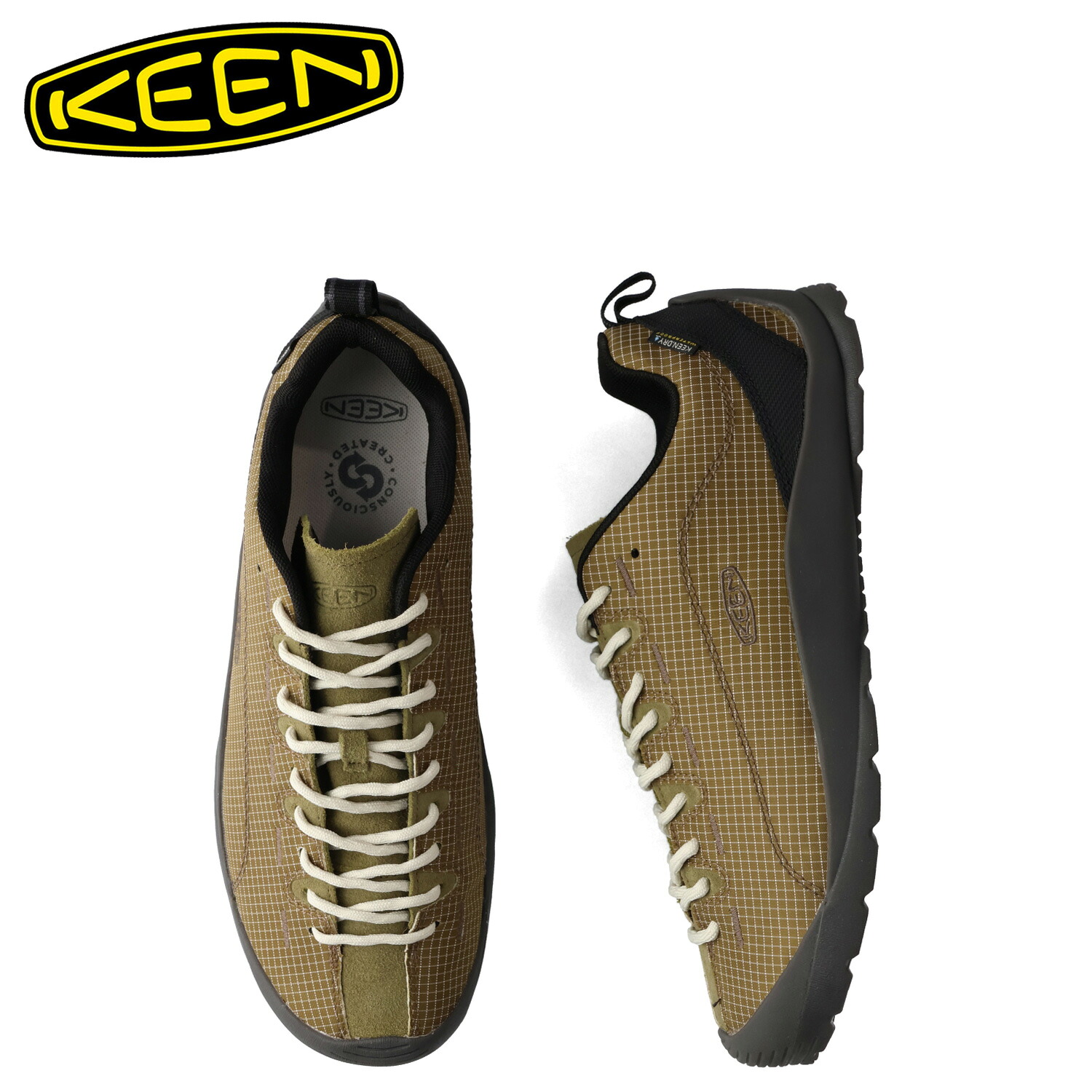 キーン KEEN スニーカー ジャスパー ナイロン ウォータープルーフ メンズ 防水 JASPER NYLON WP カーキ 1031315