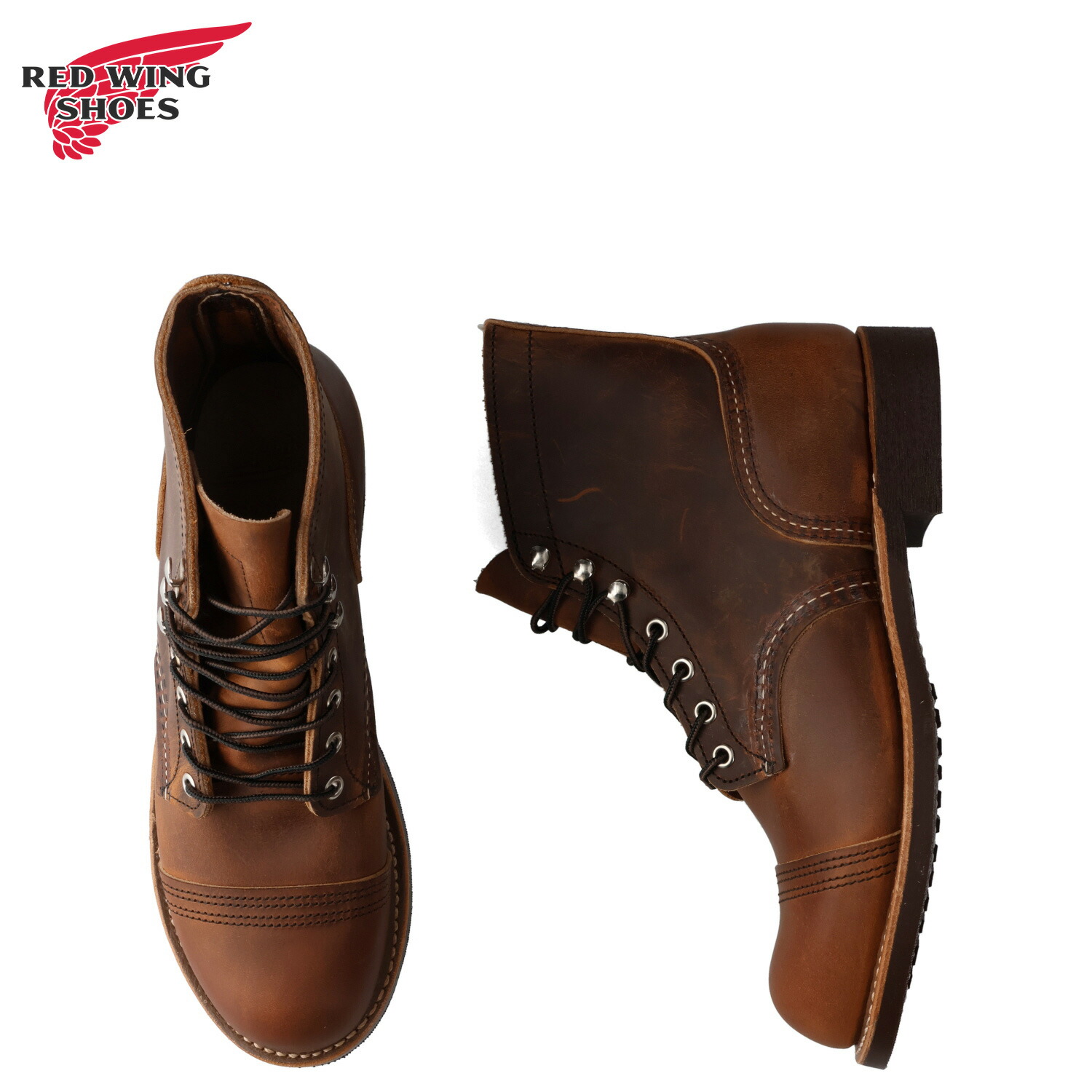 RED WING レッドウィング アイアンレンジャー ブーツ メンズ Dワイズ USA製 IRON RANGER ブラウン 8085