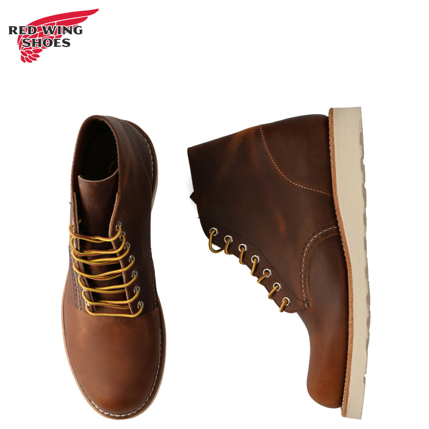 【最大1000円OFFクーポン発行中】 RED WING レッドウィング 6インチ クラシックラウンド ブーツ メンズ Dワイズ USA製 6-INCH CLASSIC ROUND ブラウン 9111｜シュガーオンラインショップ