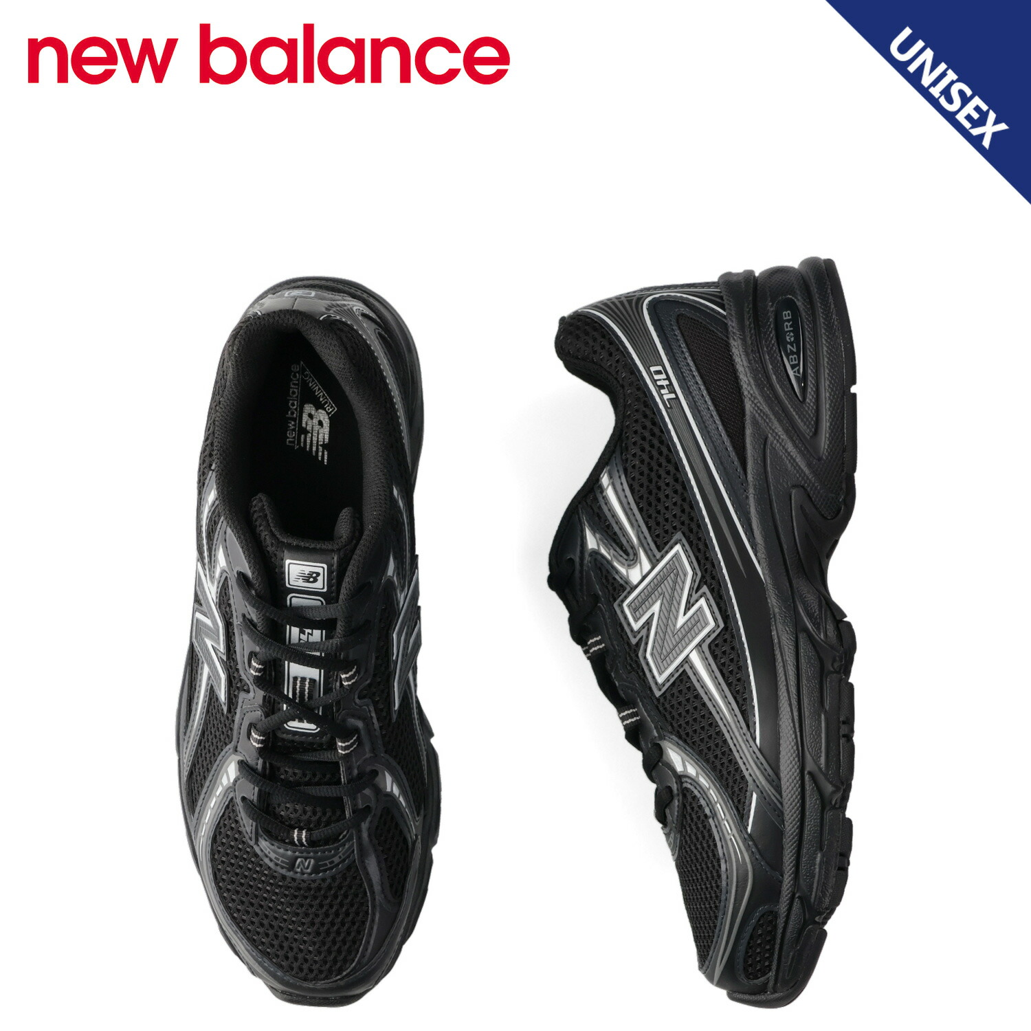 【最大1000円OFFクーポン発行中】 new balance ニューバランス 740 スニーカー メンズ レディース Dワイズ ブラック 黒 U740BM2｜シュガーオンラインショップ 11,088円