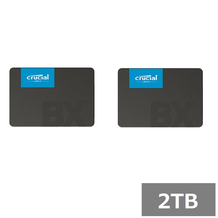 【マラソン中 P5倍】 【2セット】 クルーシャル SSD 2TB BX500 CT2000BX500SSD1 Crucial SATA 2.5インチ パソコン ノートパソコン デスクトップ 並行輸入品