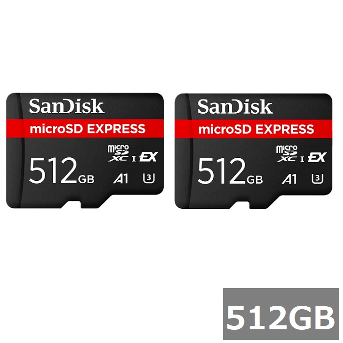 【マラソン中 P5倍】 【2セット】 Sandisk microSD Expressカード 512GB SDSQXFN-512G-GN4NN サンディスク マイクロSDXCカード microSDカード microSD エクスプレス ゲーム データ転送 並行輸入品｜SUGAR TIME