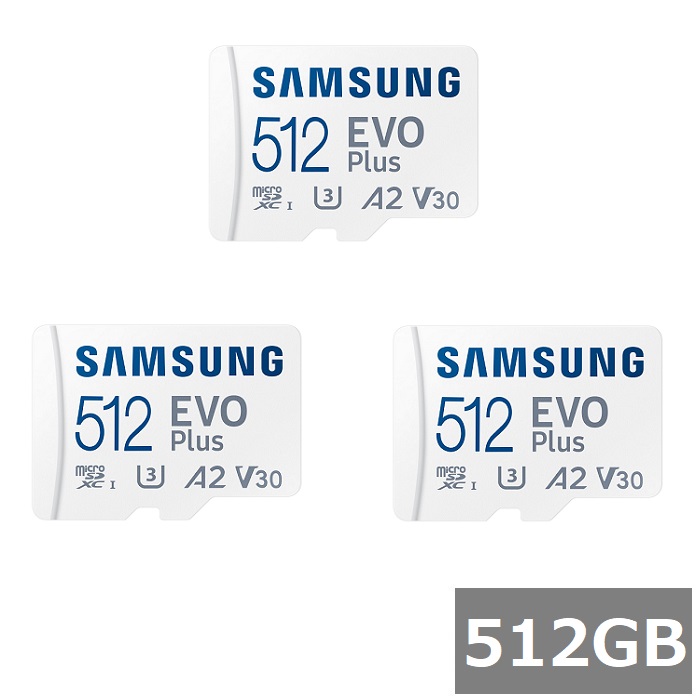 【3仕掛ける】 サムスン マイクロSD MicroSDXC MB-MC512SA/KR EVO Plus 512GB アダプタ付 Samsung マイクロSDXC歌留多 microSD歌留多 Class10 UHS-I 写真機 スマホ 並行輸入品