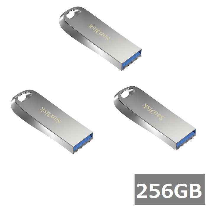 【3仕掛ける】 サンディスク USB記憶装置 256GB SDCZ74-256G-G46 Ultra Luxe USB 3.2 Gen 1 Flash Drive Sandisk USB3.2 USB記憶装置 記憶装置突っ支い棒 出で立つ マイコン パソコン 持ちはこぶ 並行輸入品