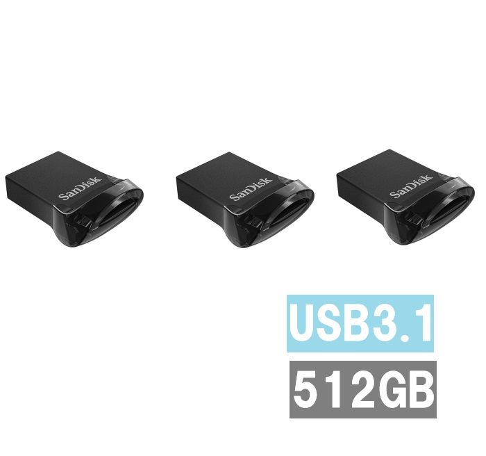 【マラソン中 P5倍】 【3セット】 サンディスク USBメモリ 512GB SDCZ430-512G-G46 Ultra Fit USB Sandisk ウルトラフィット フラッシュドライブ 外出 パソコン 持ち運び 並行輸入品｜SUGAR TIME