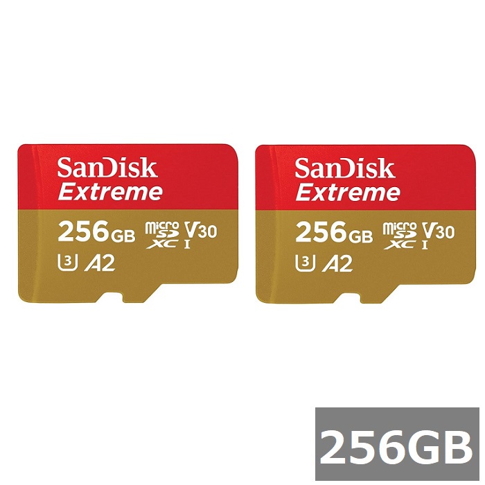 【マラソン中 P5倍】 【2セット】 サンディスク マイクロSD MicroSDXC SDSQXAV-256G-GN6MN Extreme 256GB Sandisk マイクロSDXCカード microSDカード Class10 UHS-I カメラ スマホ 並行輸入品|SUGAR TIME