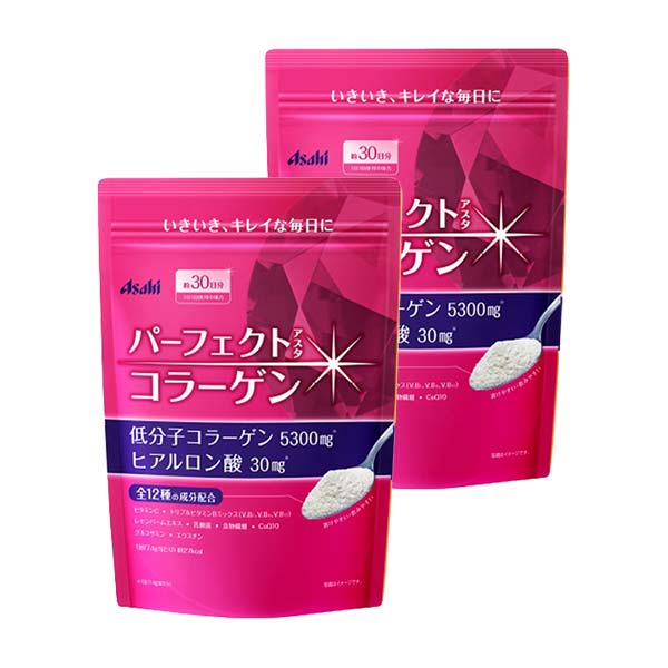 市場 2セット 225g ASAHI 30日分 パーフェクトアスタコラーゲン パウダー 美容 送料無料 おすすめ アサヒ