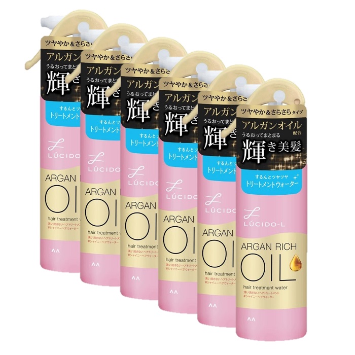 【マラソン中 P5倍】 【6セット】 ルシードエル オイルトリートメント シャイニーヘアウォーター 170ml 洗い流さないリートメント 美髪 うるおい サラサラ アルガンオイル配合 ヒートプロテクト処方 UVカット ドライヤー 熱 紫外線 LUCIDO-L マンダム