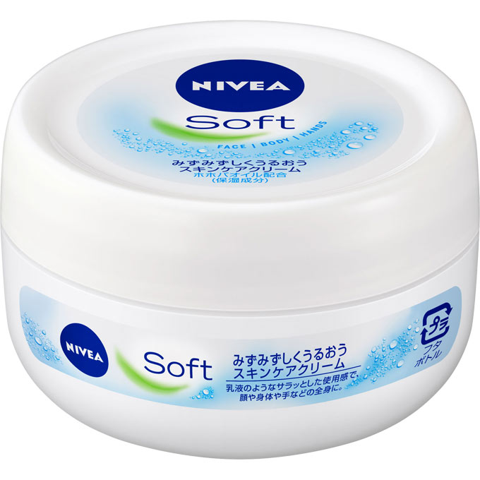 【楽天市場】NIVEA ニベアソフト スキンケアクリーム ジャー 98g フェイスクリーム ボディクリーム スキンケアクリーム 保湿 花王 ...