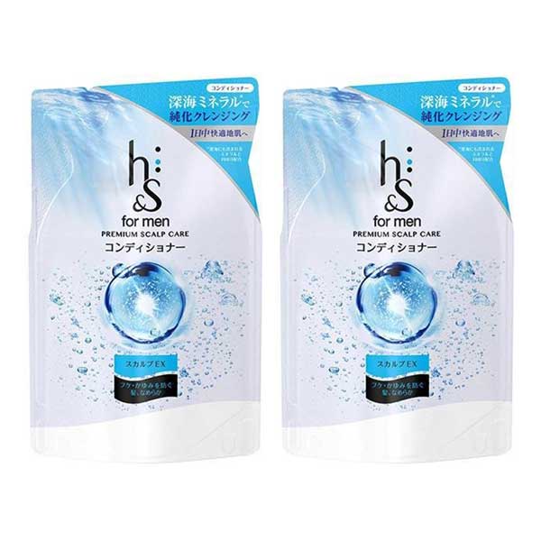 ポイント5倍☆7/5限定!!【2セット】 hs for men スカルプEX シャンプー つめかえ用 300ml PG 詰替え 髪  メンズ エイチアンドエス 頭皮 皮脂 スタイリング剤 毛穴 浸透 べたつき かゆみ フケ 強力洗浄 地肌 さわやか 爽快 クールメントール すっきり  SUGAR TIME