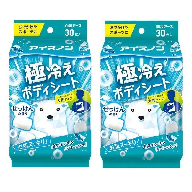 楽天市場】アイスノン 極冷えボディシート ミントの香り 30枚入×30【30