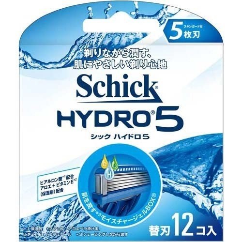 送料無料 シック ハイドロ5 替刃 てなグッズや 12個入 5枚刃 交換 替え刃 schick hydro 完売 ひげそり カミソリ T字カミソリ 剃刀 男性 髭剃り
