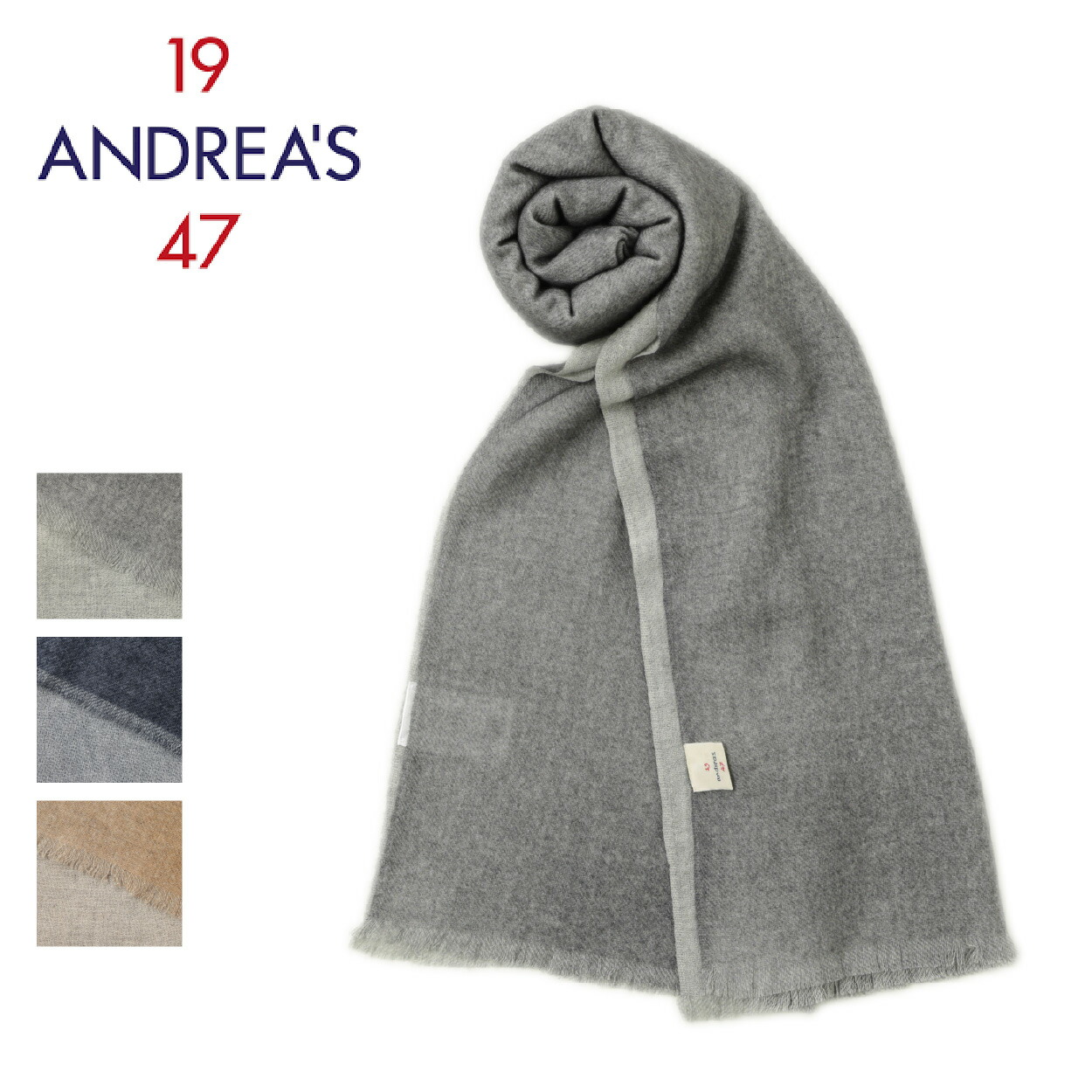 楽天市場】19 ANDREA'S 47 アンドレアズ 1947 ストール カシミヤ 大判