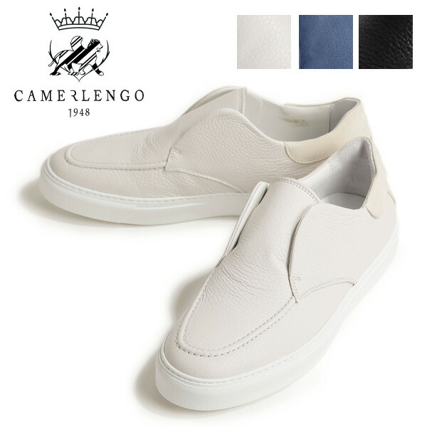 CAMERLENGO カメルレンゴ スニーカー メンズ スリッポン レザー ヌバック 厚底 EVA Z16964 CAIRO NERO ブラック CAIRO GHIACCIO ライトグレー MORBIDONE NEBY ネイビー 44,330円