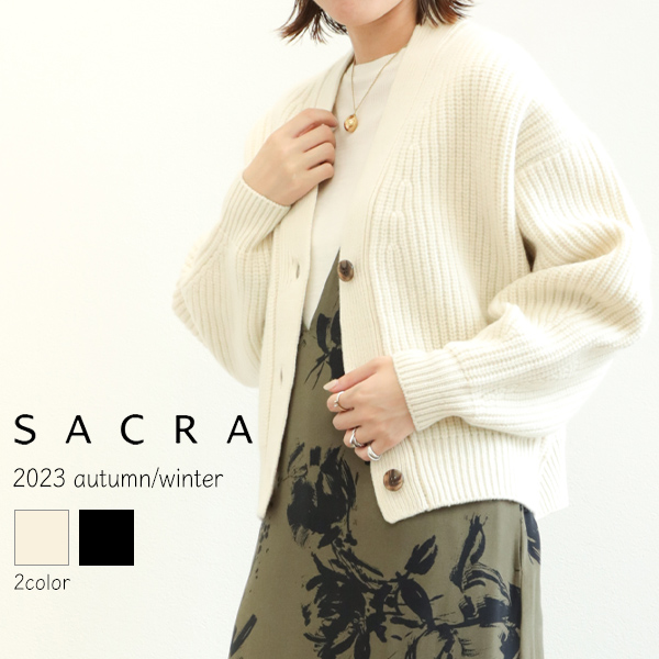 楽天市場】SACRA サクラ レディース カーディガン ニット リブ