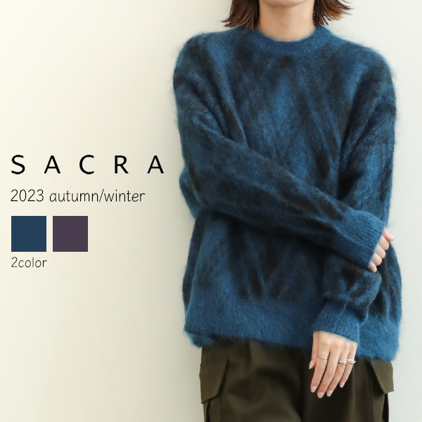 楽天市場】SACRA サクラ レディース ニット プルオーバー クルーネック