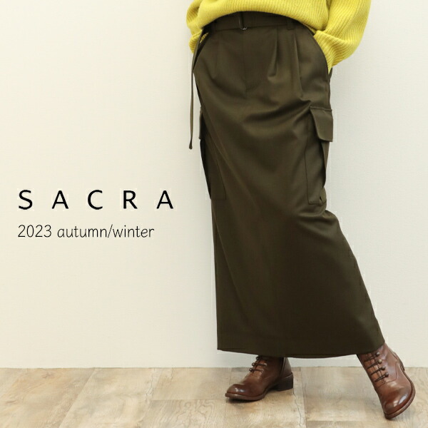 SACRA サクラ【新品未使用】 フレアスカート SACRA｜サクラ ｜リネンフレアスカート｜PINK | GOUACHE FUKUOKA