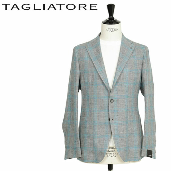 タリアトーレ ダブルジャケット グレー系 チェック/チルコロラルディーニボリオリ TAGLIATORE（タリアトーレ）GLENグレン ウールシルクライト