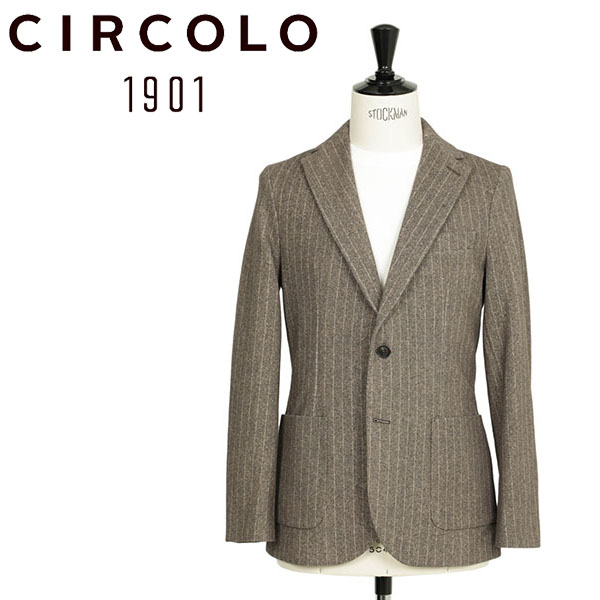 美品 チルコロ 太ストライプジャージー 2Bテーラードジャケット インディゴ 楽天市場】CIRCOLO 1901 チルコロ ジャケット CN3368 メンズ 2B