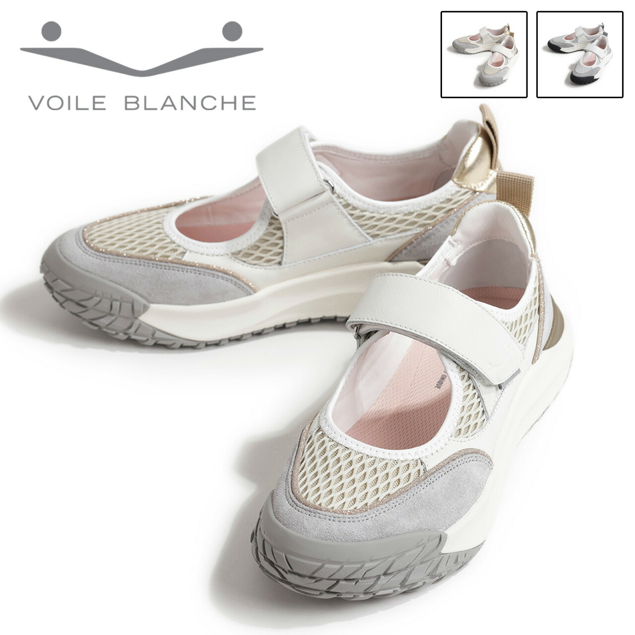 VOILE BLANCHE ボイルブランシェ レディース スニーカー ローカット レザー スエード メッシュ メリージェーン 厚底 ボリュームソール ベルクロ CLUB ACT BABE 2019835 01 1B39 GRAY/WHITE グレー ホワイト 1B31 GRAY/O.WHITE グレー オフホワイト