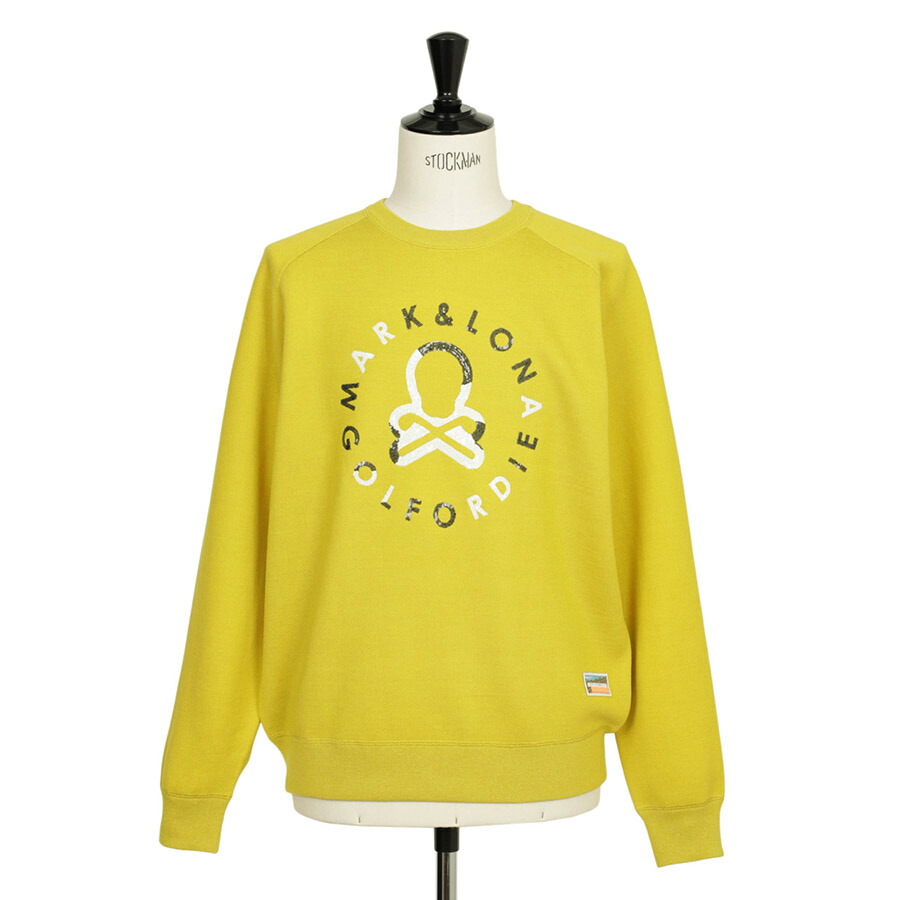 MARK&LONAマークアンドロナEverSpangleCrewSweaterスパンコールスカルクルーネックニットスウェット長袖MLM-3C-AB05BLACK/ブラックYELLOW/イエロー
