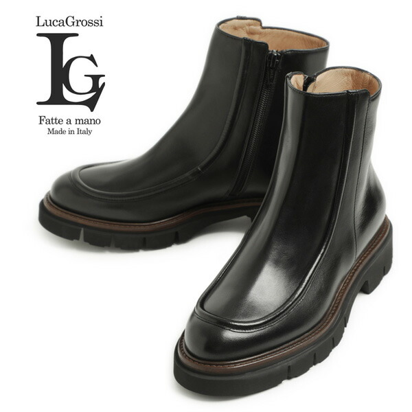 楽天市場】LUCA GROSSI ルカグロッシ ショートブーツ H445T OLD CALF