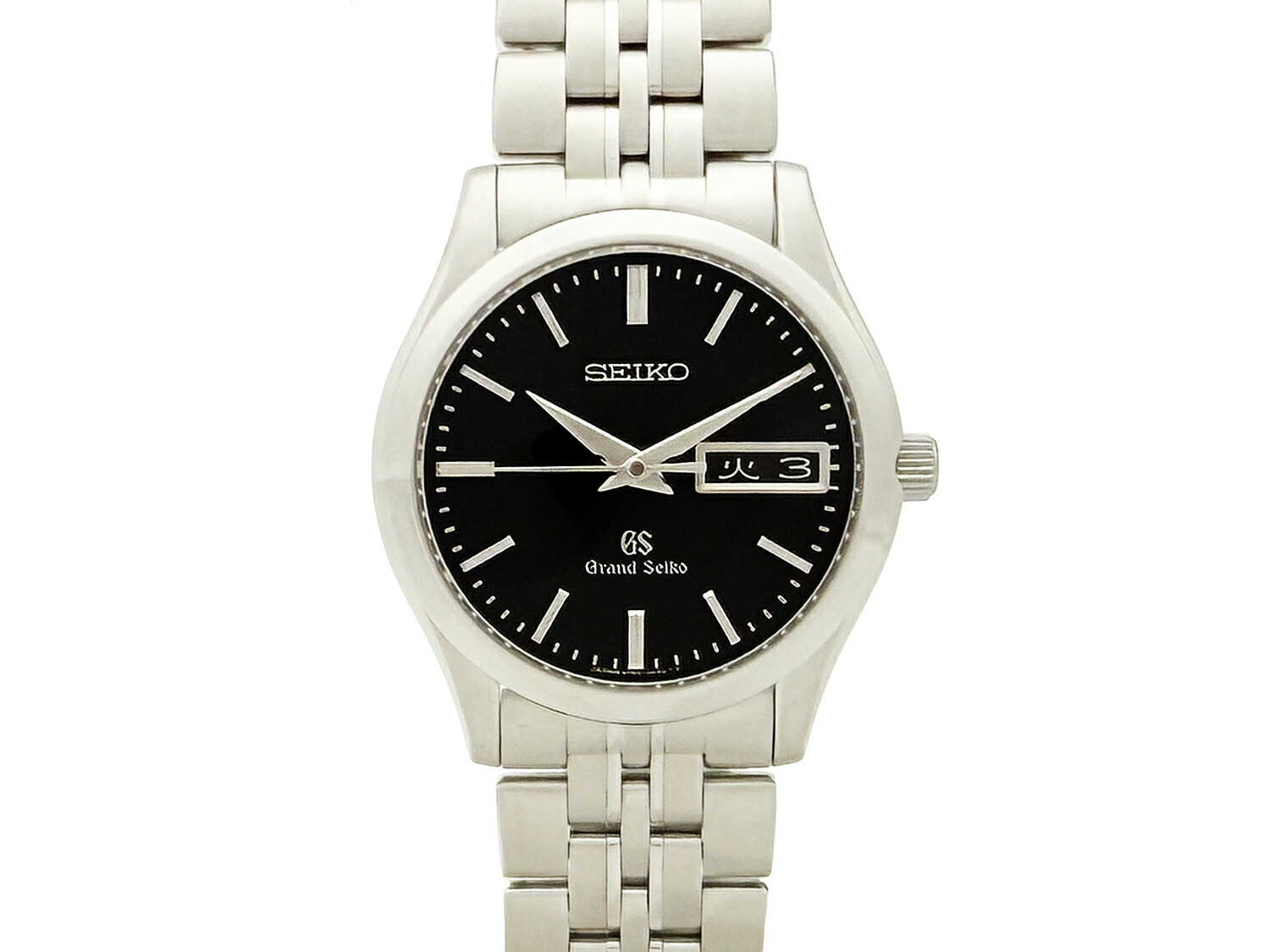 【中古】セイコー SEIKO グランドセイコー GS SBGT021 9F83-0AB0 SS デイデイト ブラック文字盤 クォーツ メンズ 腕時計　仕上げ・電池交換済｜すぎ質店　店