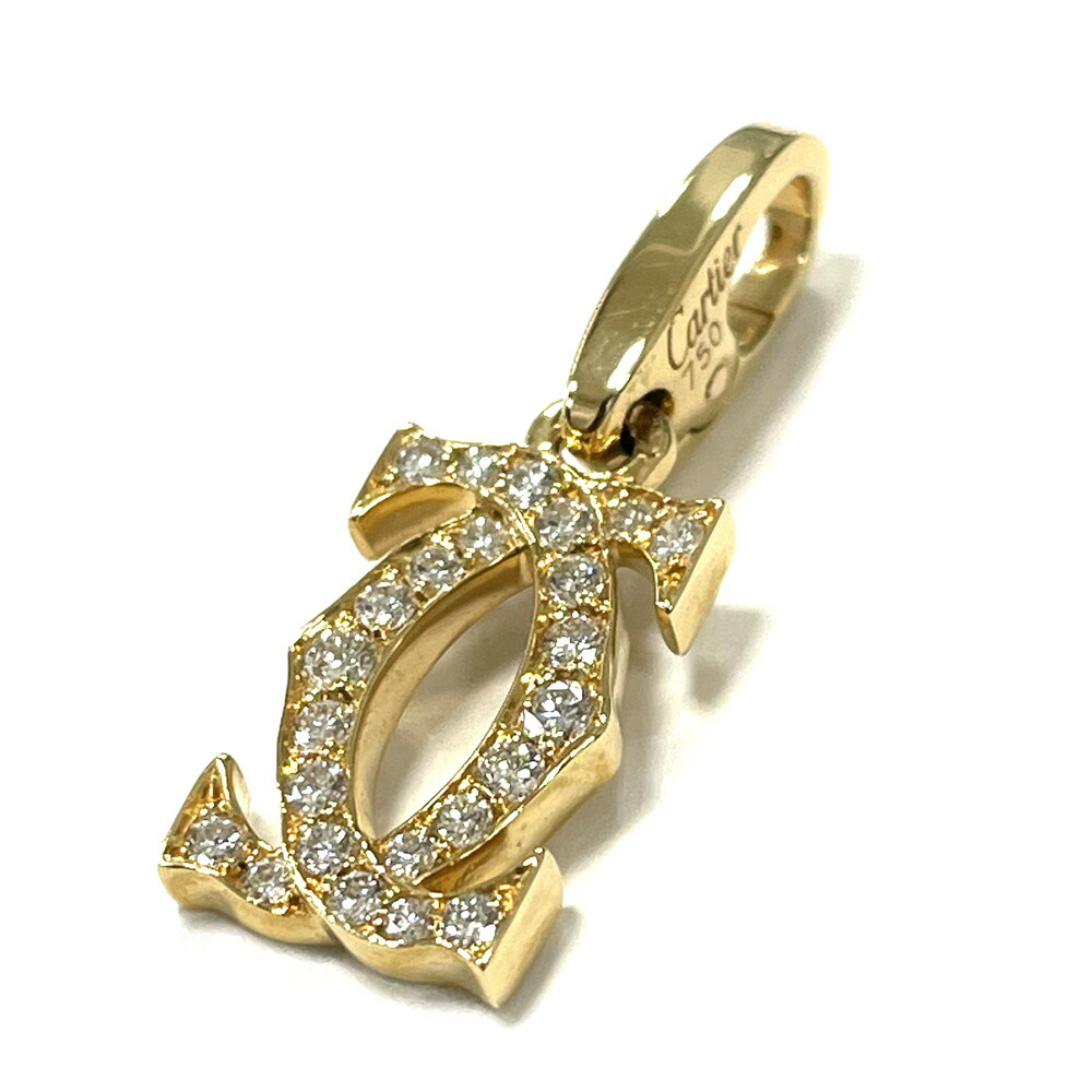 CARTIER カルティエ 2C ダイヤ K18YG イエローゴールド チャーム
