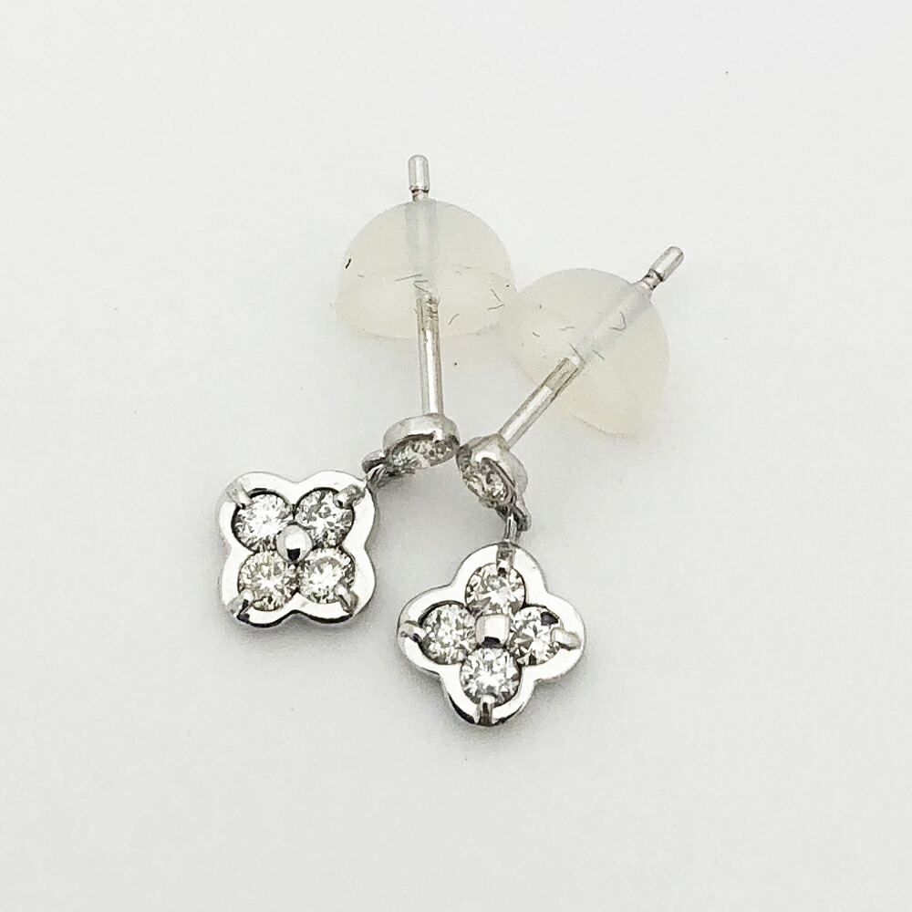 【中古】K18WG　ダイヤ　ピアス　D0.15ct&times;2　1.1g｜すぎ質店　店