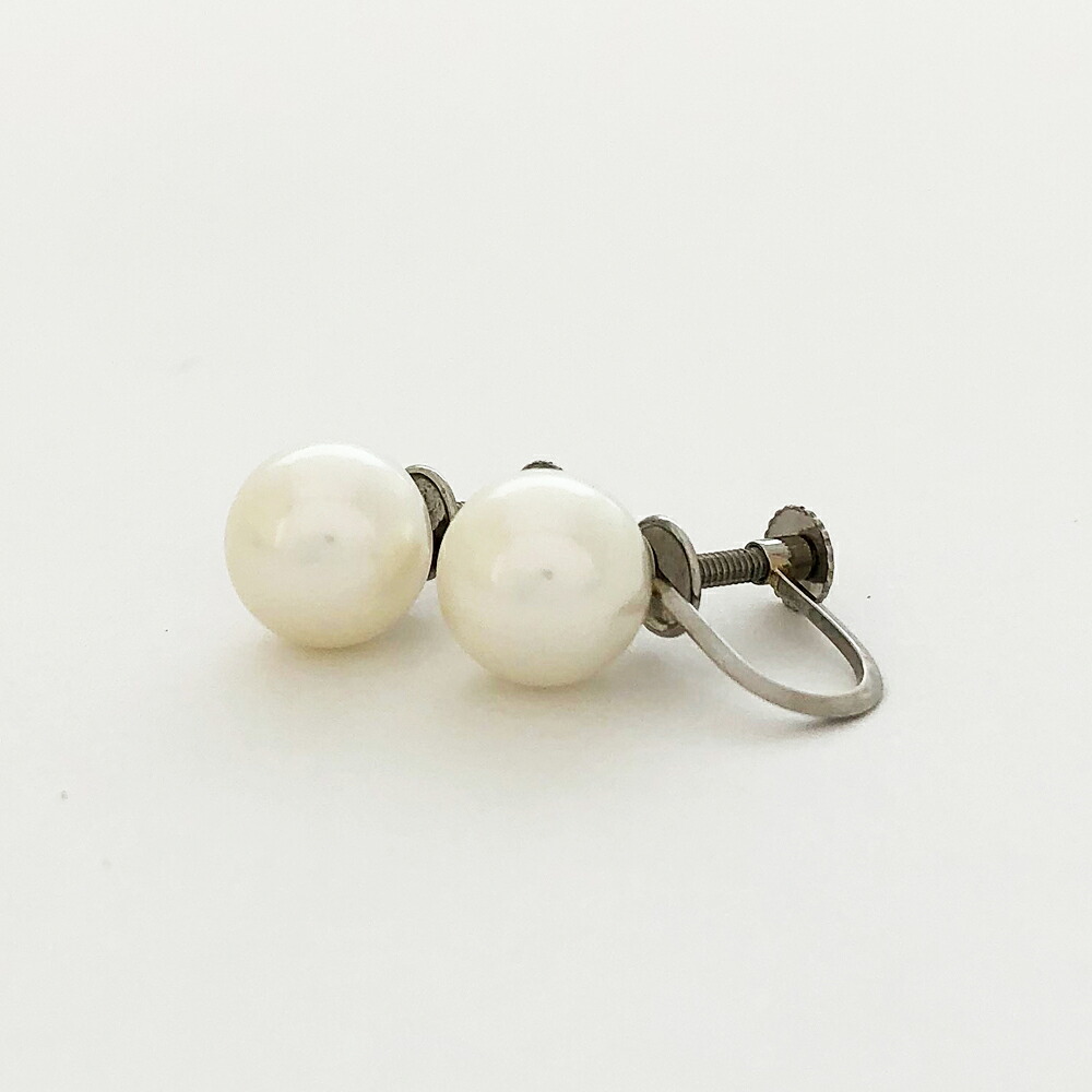 【中古】Pt900 パール イヤリング パール8mm レディースイヤリング|すぎ質店 店