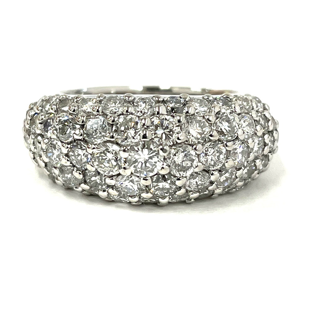 【中古】Pt900　ダイヤ　デザインリング 指輪　レディース ジュエリー ダイヤ3.00ct　11.9g 12号｜すぎ質店　店