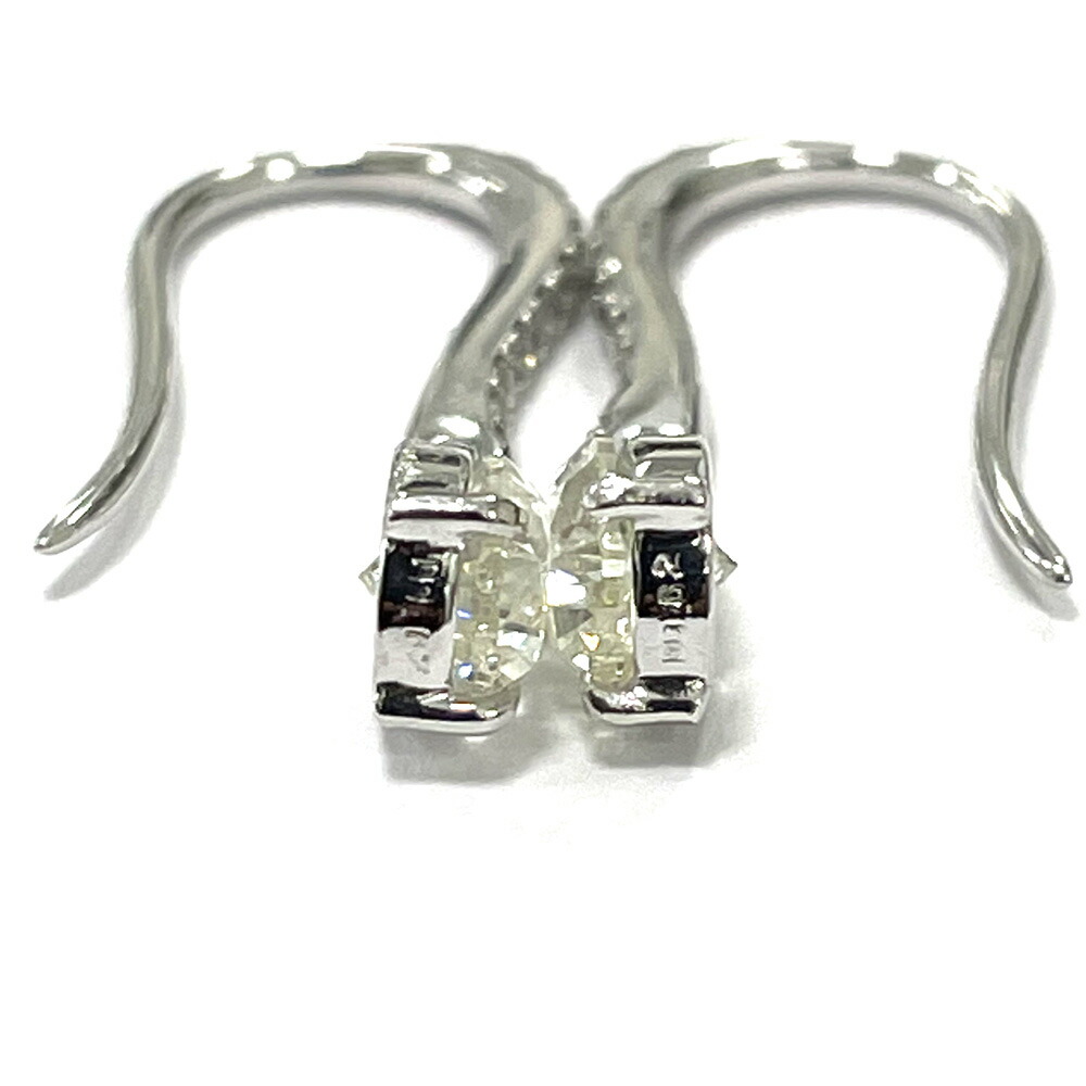☆超目玉】 K18WG Pt900 ダイヤ ピアス D0.62ct×2 D0.05ct×2 lupa4d.com