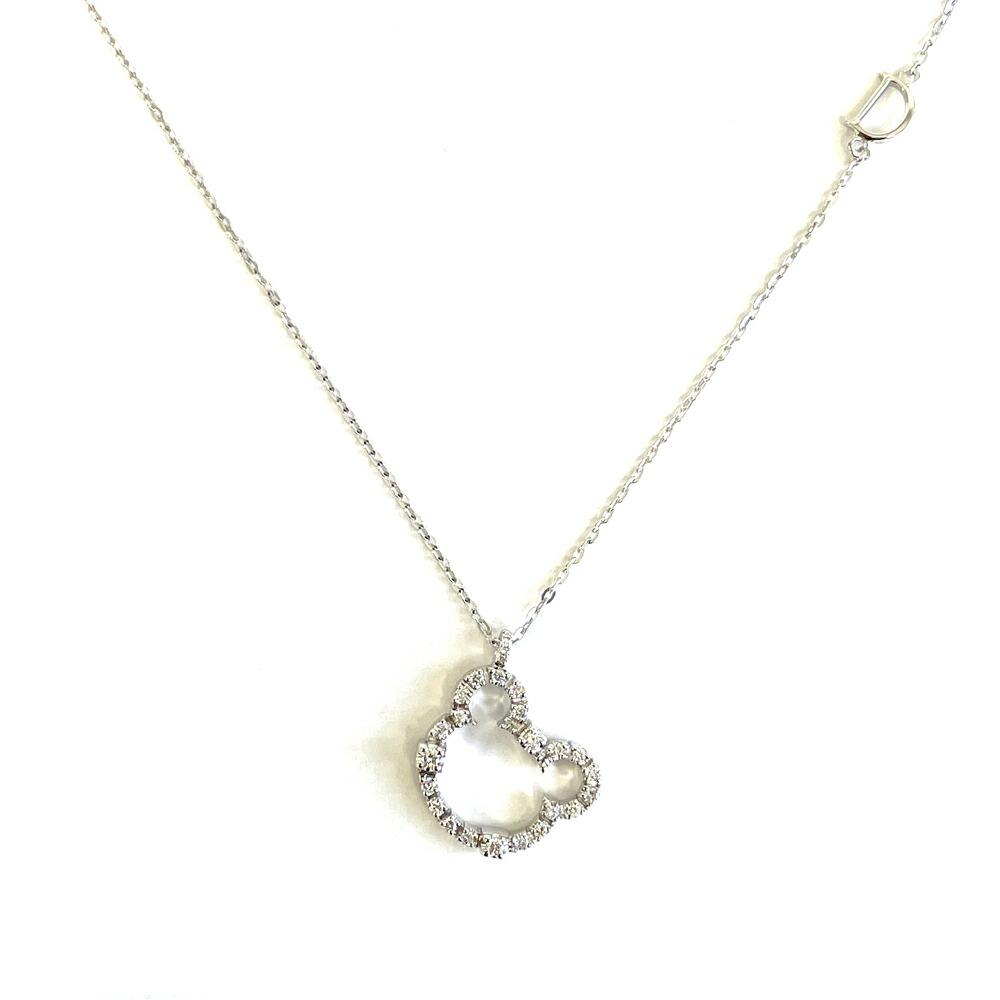 【中古】ダミアーニ　Damiani　ネックレス　K18WG（750）　ダイヤ　ベアーモチーフＮＣ　3.2ｇ｜すぎ質店　店