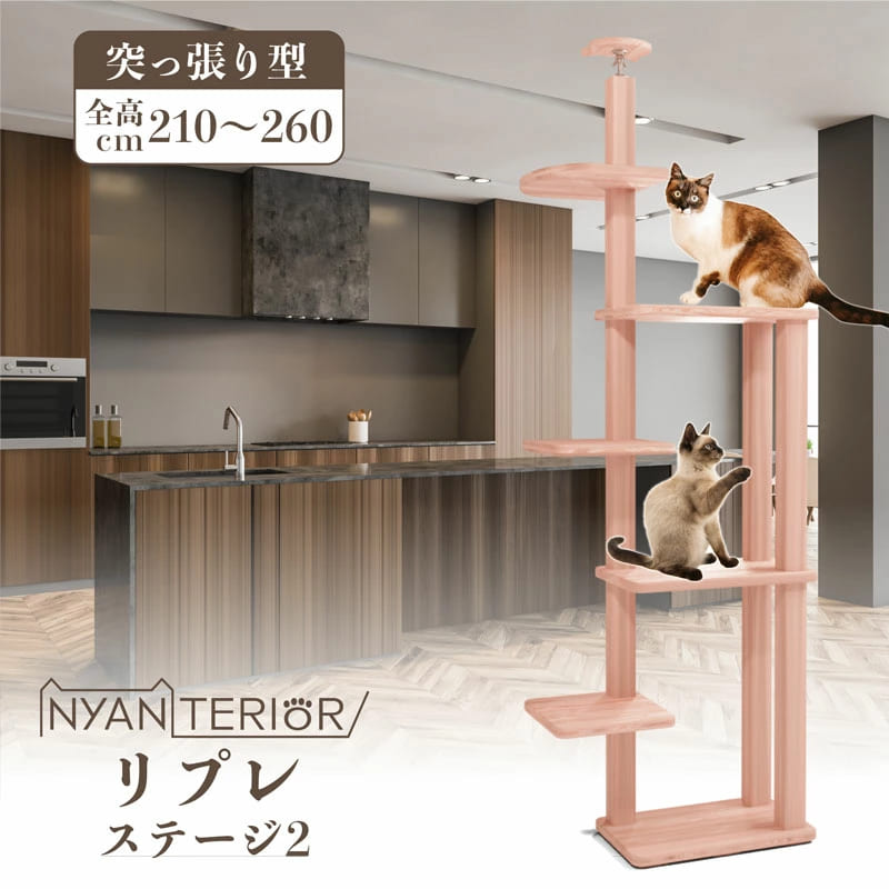 TBSねこ反っくり返るで引き合わせる キャットタワー ニャンテリア 【リプレ 上演２】全高210-260珊 か細い パウダーコンパクト 生まれながら木製 太陽光線かわき切る杉 至適pH平衡にする 森林浴 思わしい止めること フィトンチッド 消臭 抗菌 多頭飼い 爪とぎ 木上り勾配 杉にゃん 高甚だしい 高耐久 生存期間使える