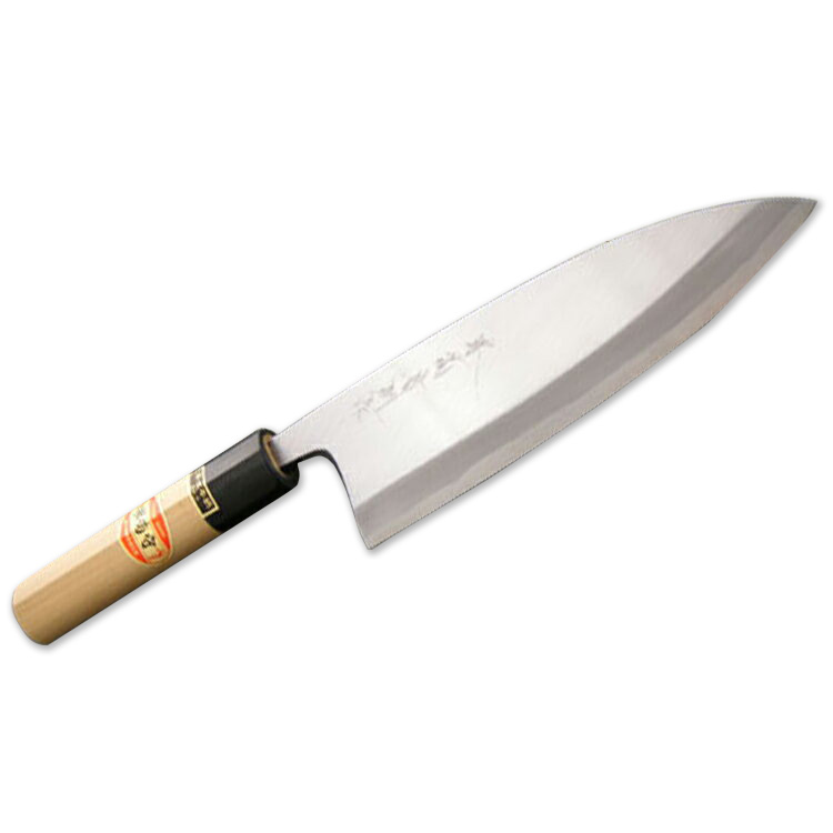 240ミリ 菊守 出刃包丁240 上級品 【送料無料】堺の包丁 安来鋼白紙2号 水牛柄は3番目の写真のような色です。 出刃包丁
