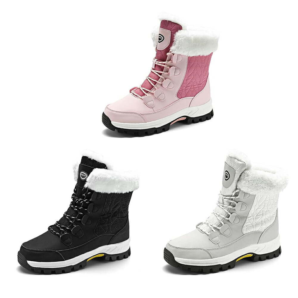 Snow boots, women's hiking shoes, men's hiking shoes, winter boots, winter boots, non-slip, waterproof, fleece-lined, outdoor trekking shoes, high-cut walking shoes, winter shoes, lightweight cotton shoes, snow shoes, commuting to work or school 23.0cm-26.5cm