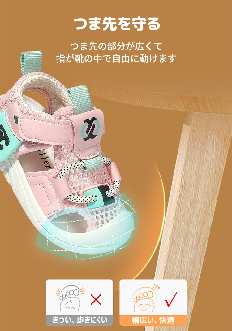 赤ちゃん靴 ベビーサンダル 夏用 出産祝い 女の子 男の子 1歳 2歳 3歳 ベビーシューズ 子供靴 スポーツサンダル 可愛い おしゃれ つま先を守る 流行のアイテム つま先ガード 安全 15 柔らかい 12 14 15 5cm 幅広 通気 軽量 12 5 13 5 サイズ調節 14 5 13 ホワイト