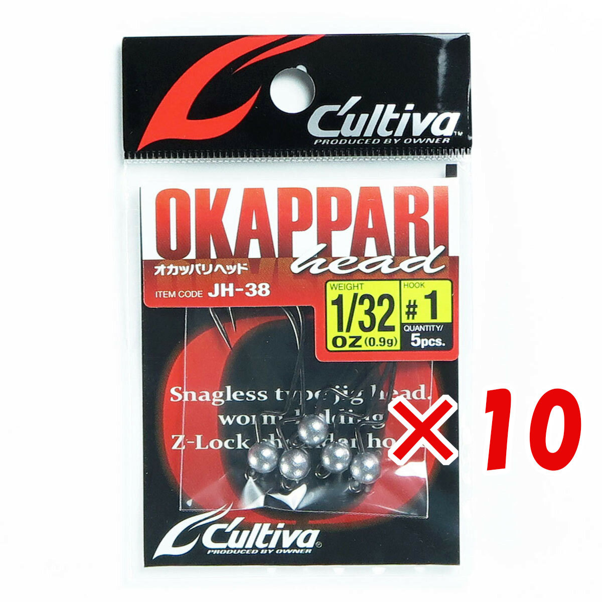 【 まとめ買い ×10個セット 】 「 OWNER カルティバ オカッパリヘッド 1/32oz-#1 JH-38 」 【 月間MVP & 月間優良ショップ ダブル受賞店 】 釣具 釣り具 釣り用品