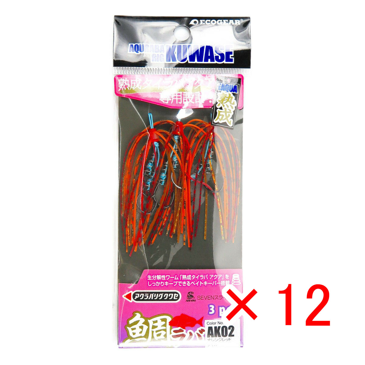 【 まとめ買い ×12個書き割り 】 「 引き分け騾馬 エコ歯車 Ecogear アクラバリグ 桑セ オレンジレッドタイガー 」 【 貨物輸送無料 】 【  月間MVP \u0026 月間目覚ましい販売店 ダブル勝ち得る店 】 釣具 釣り銭具 釣り銭機材