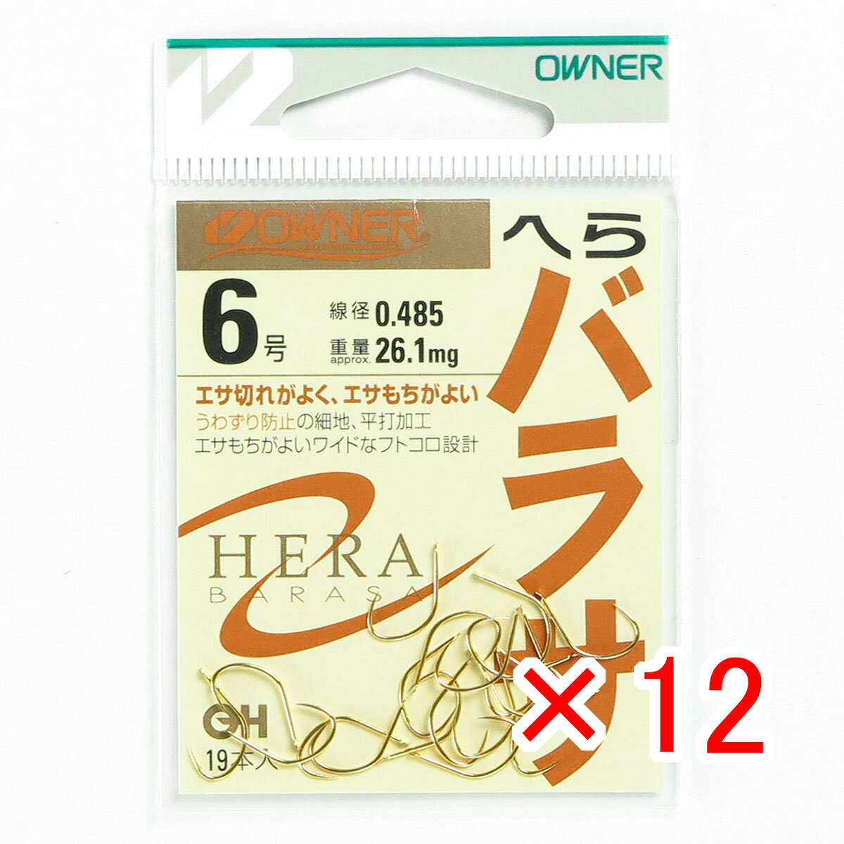 【 まとめ買い ×12個セット 】 「 オーナー OWNER 金 バラサ 6号 」 【 月間MVP & 月間優良ショップ ダブル受賞店 】 釣具 釣り具 釣り用品