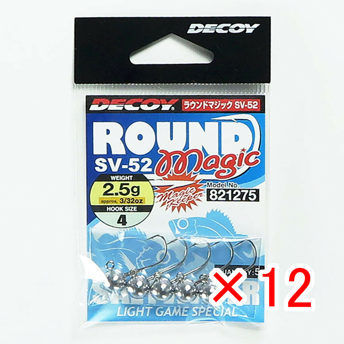 【 まとめ買い ×12個セット 】 「 カツイチ KATSUICHI デコイ ラウンドマジック SV-52 #4-2.5g 3/32oz 」 【 送料無料 】 【 月間MVP & 月間優良ショップ ダブル受賞店 】 釣具 釣り具 釣り用品
