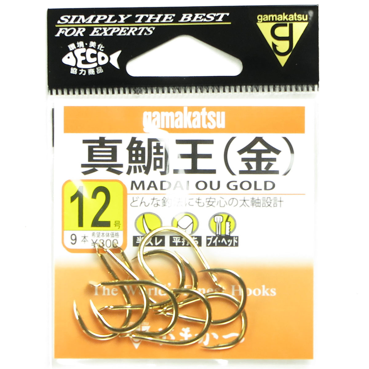 【 まとめ買い12個セット 】 「 がまかつ Gamakatsu 真鯛王 １２号 金 9本入 66-358 」 【 送料無料 】 【 月間MVP & 月間優良ショップ ダブル受賞店 】