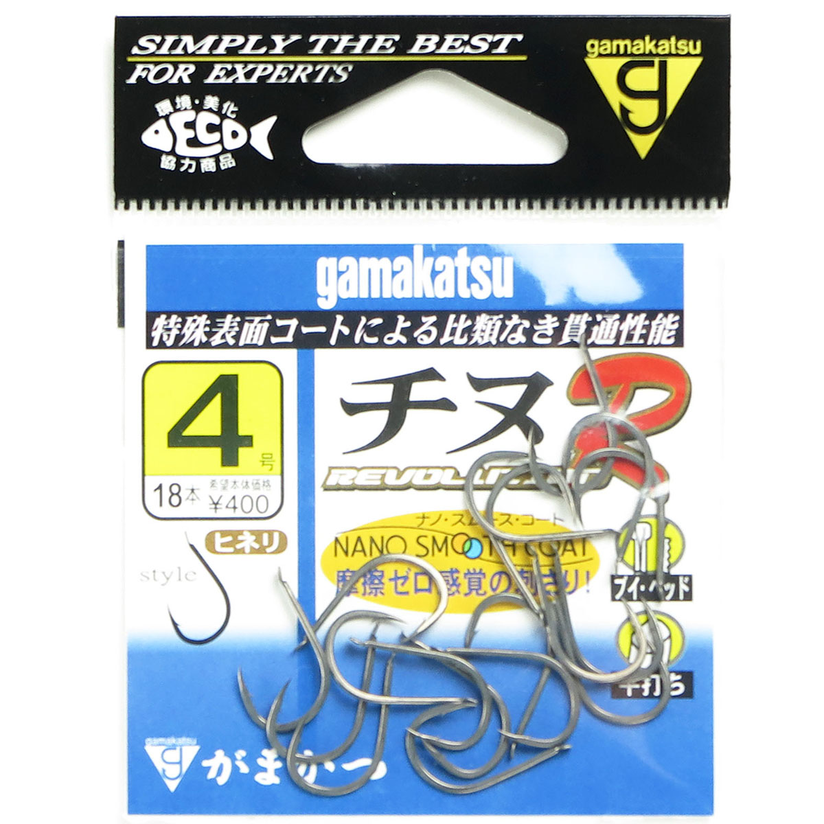 【 まとめ買い17個書き割り 】 「 がまかつ Gamakatsu チヌR ( ナノスムースコート ) 4号 18本入 」 【 貨物輸送無料 】 【  月間MVP \u0026 月間目覚ましい販売店 ダブル勝ち取る店 】