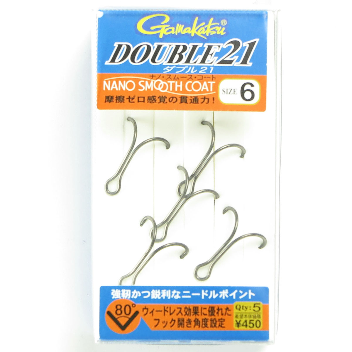 【 まとめ買い10個書き割り 】 「 がまかつ Gamakatsu ダブル 21 ( ナノスムースコート ) #6. 5個入 」 【 貨物輸送無料 】 【  月間MVP \u0026 月間目覚ましい販売店 ダブル勝ち取る店 】