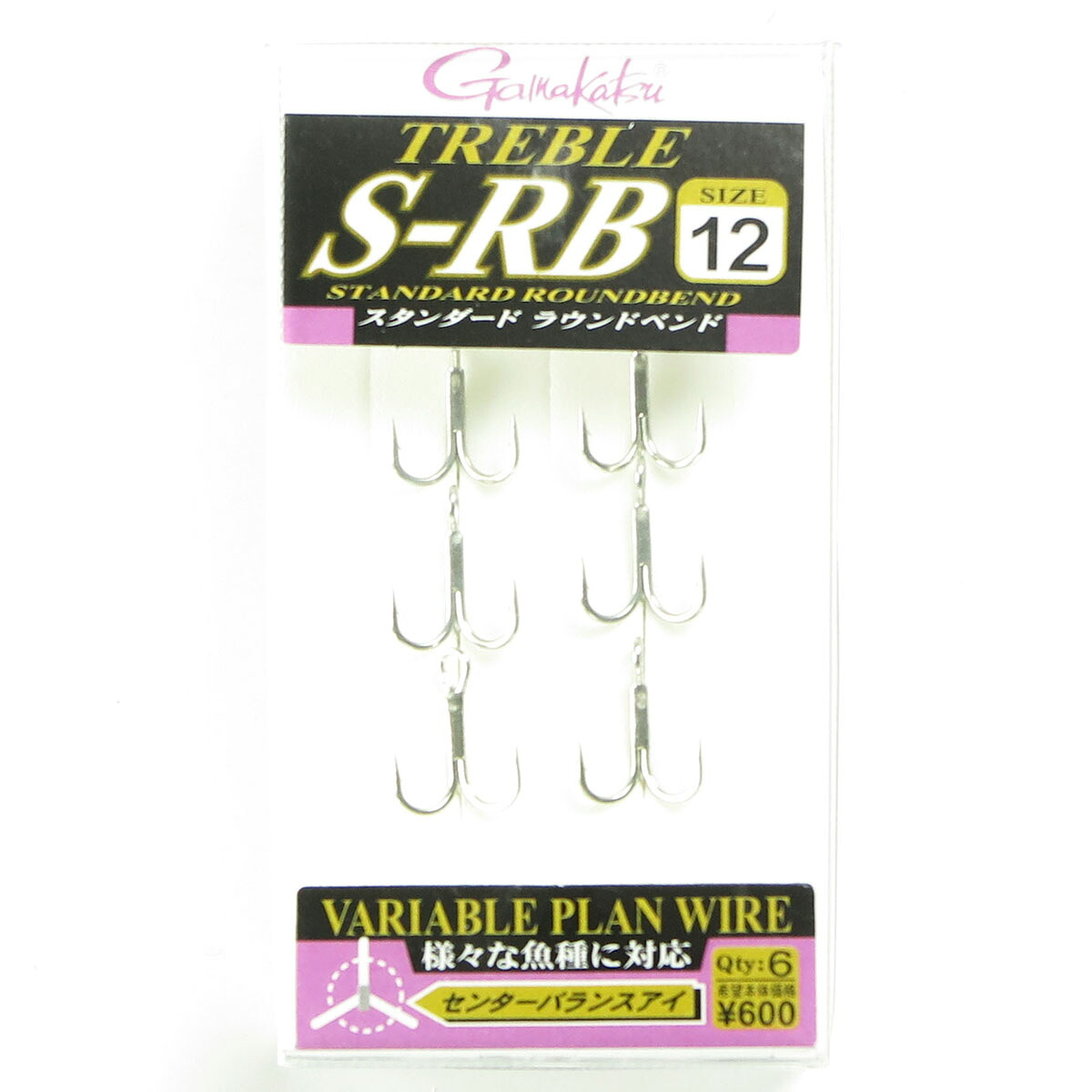 【 まとめ買い10個書き割り 】 「 がまかつ Gamakatsu トレブル S-RB 標準尺度 ラウンドベンド しろがね色 大きさ:12号 入数:6 銀 577600 」 【 貨物輸送無料 】 【  月間MVP \u0026 月間目覚ましい販売店 ダブル勝ち取る店 】