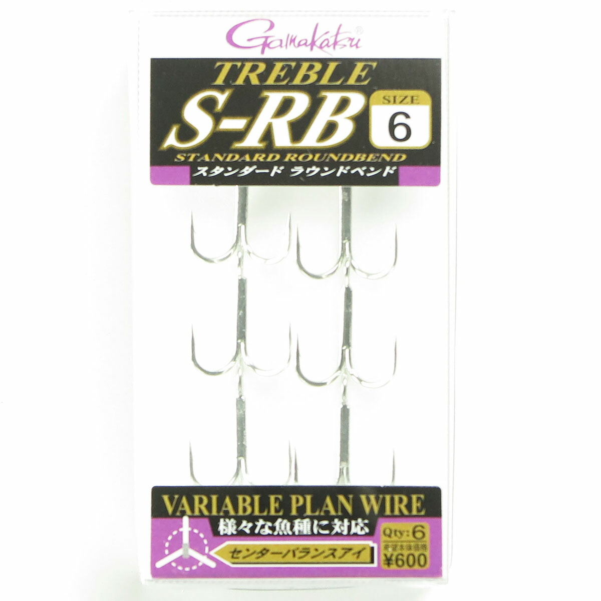 【 まとめ買い10個書き割り 】 「 がまかつ Gamakatsu S-RB トレブル しろがね色 大きさ: 6 入数: 6 577631 」 【 貨物輸送無料 】 【  月間MVP \u0026 月間目覚ましい販売店 ダブル勝ち取る店 】