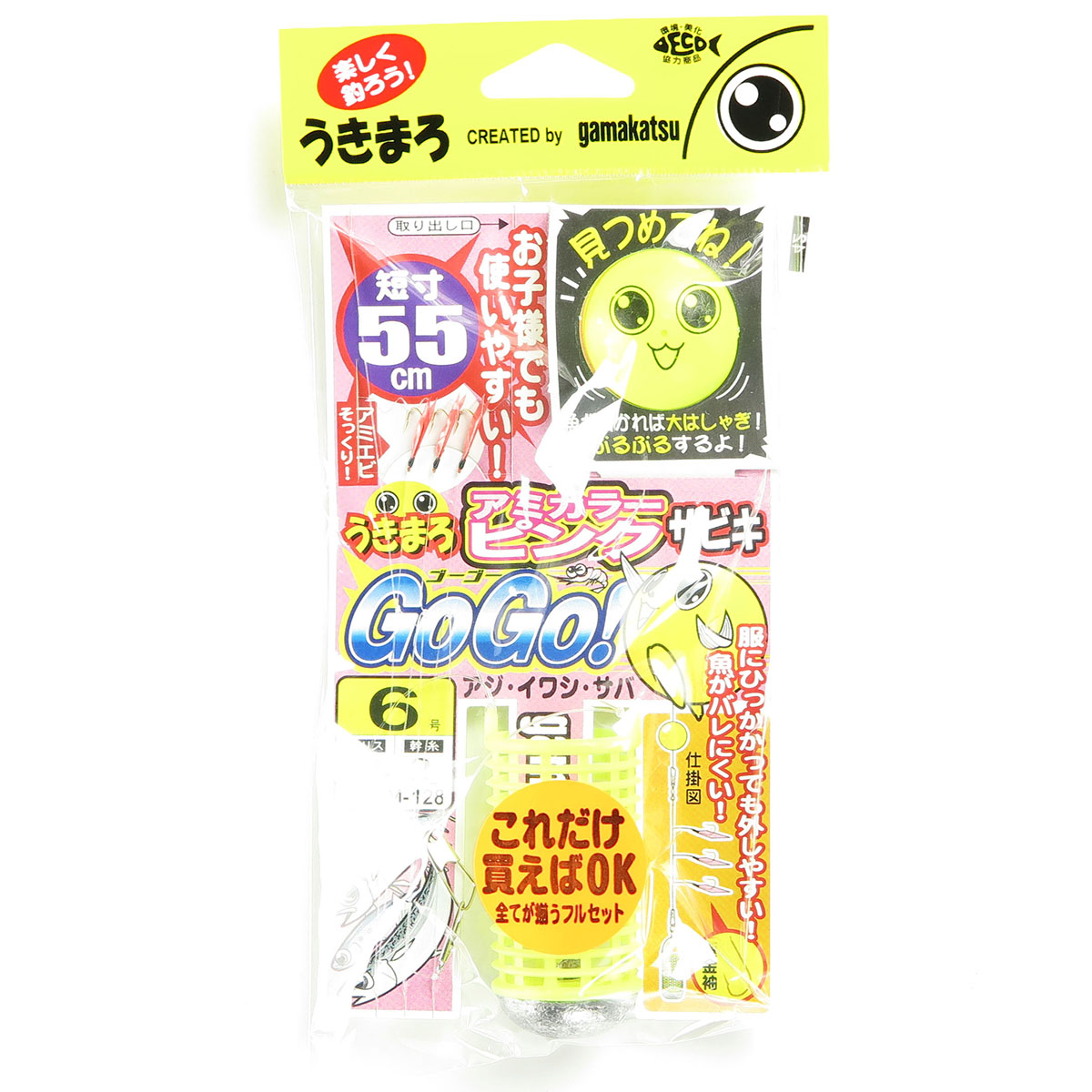 【 まとめ買い15個書き割り 】 「 がまかつ Gamakatsu うきまろサビキ GOGO! 意中の女色合いサクラ色 UM128 6号 - ハリス1.2 」 【 貨物輸送無料 】 【  月間MVP \u0026 月間素晴らしい販売店 ダブル勝ちえる店 】