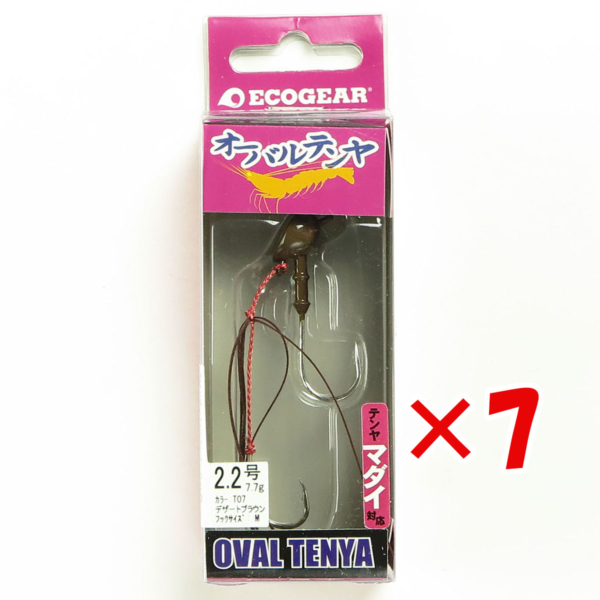 【 まとめ買い ×7個書き割り 】 「 エコ歯車 Ecogear テンヤ オーバルテンヤ 2.2号 T07 乾荒原赤銅色 」 【 貨物輸送無料 】 【  月間MVP \u0026 月間目覚ましい販売店 ダブル勝ち取る店 】 釣具 つり銭具 つり銭装置