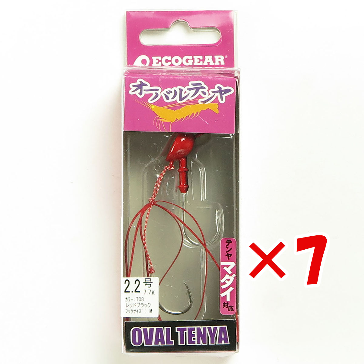 【 まとめ買い ×7個書き割り 】 「 エコ歯車 Ecogear テンヤ オーバルテンヤ 2.2号 T08 赤いこと黒いこと 」 【 貨物輸送無料 】 【  月間MVP \u0026 月間目覚ましい販売店 ダブル勝ち取る店 】 釣具 つり銭具 つり銭装置