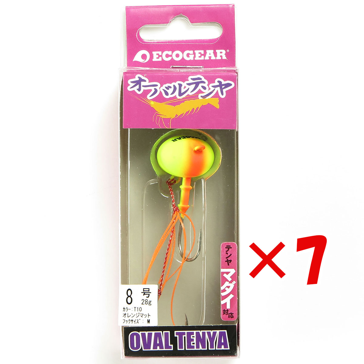 【 まとめ買い ×7個書き割り 】 「 エコ歯車 Ecogear テンヤ オーバルテンヤ 8号 T10 オレンジ色引っ敷き 」 【 貨物輸送無料 】 【  月間MVP \u0026 月間目覚ましい販売店 ダブル勝ち取る店 】 釣具 つり銭具 つり銭装置